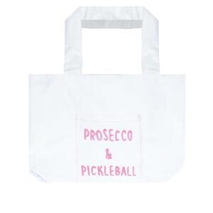 NEW GOLDEN SUN women's sunseeker take away tote bag in white-prosecco & pickball
